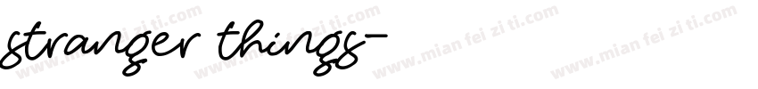 stranger things字体转换